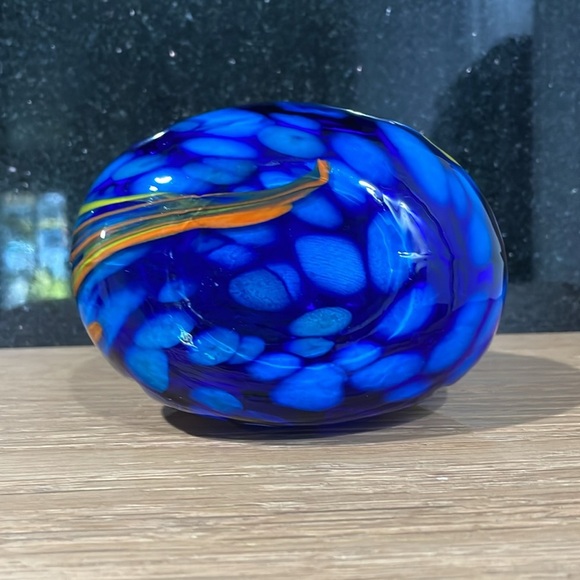 Beautiful Murano Glass Blue Multicolor Small Vase - Picture 5 of 11